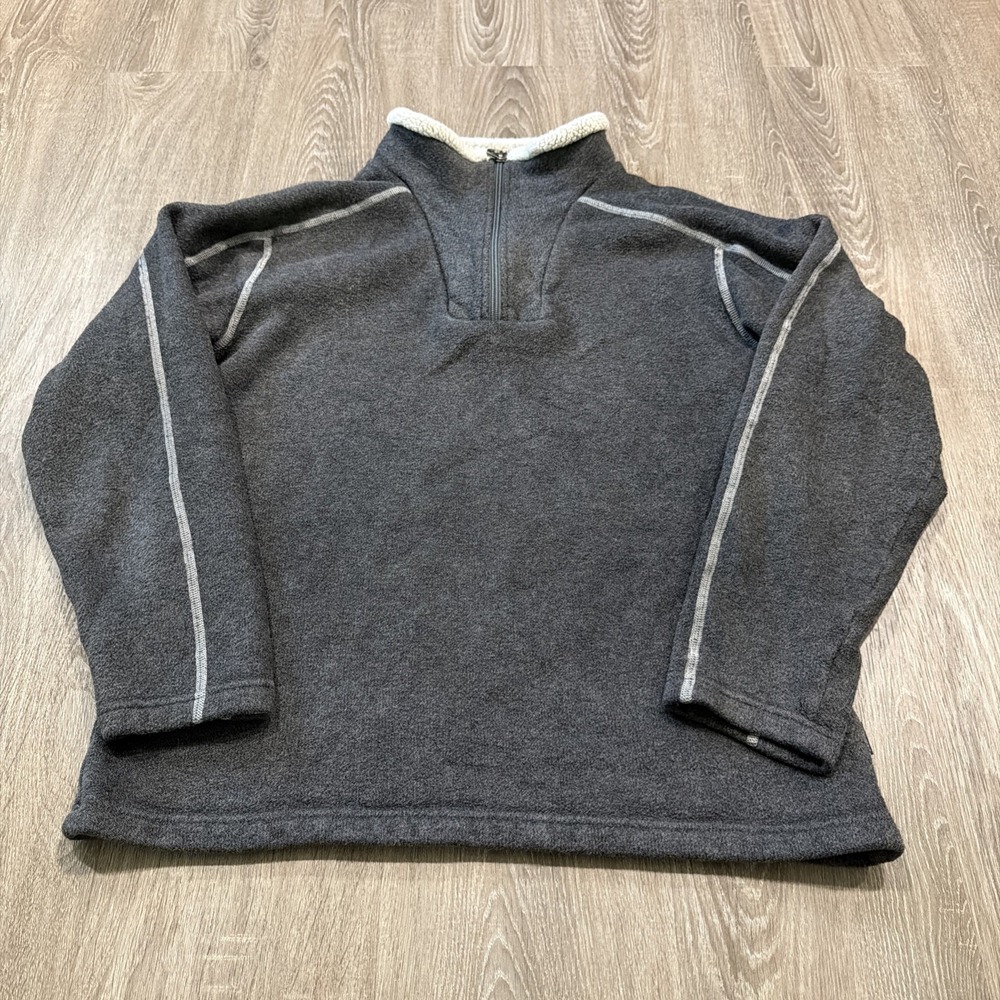Kuhl Mens Europa 1/4 Zip Pullover Fleece Alfpaca Sweater Sz Large Gray Outdoors
